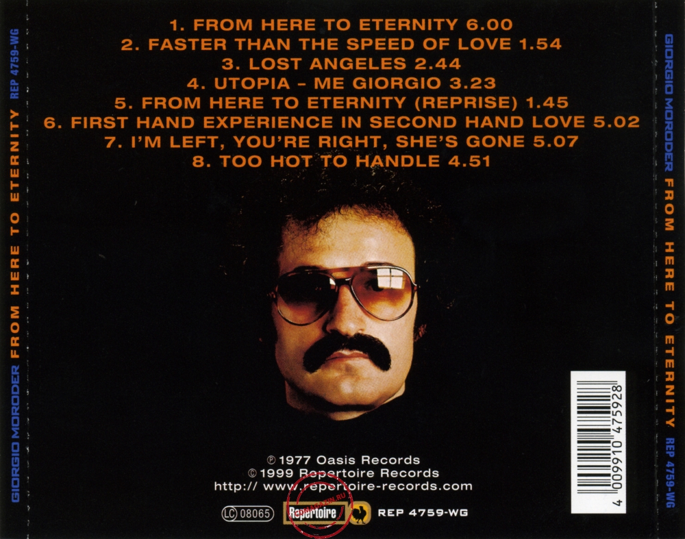 Audio CD: Giorgio Moroder (1977) From Here To Eternity