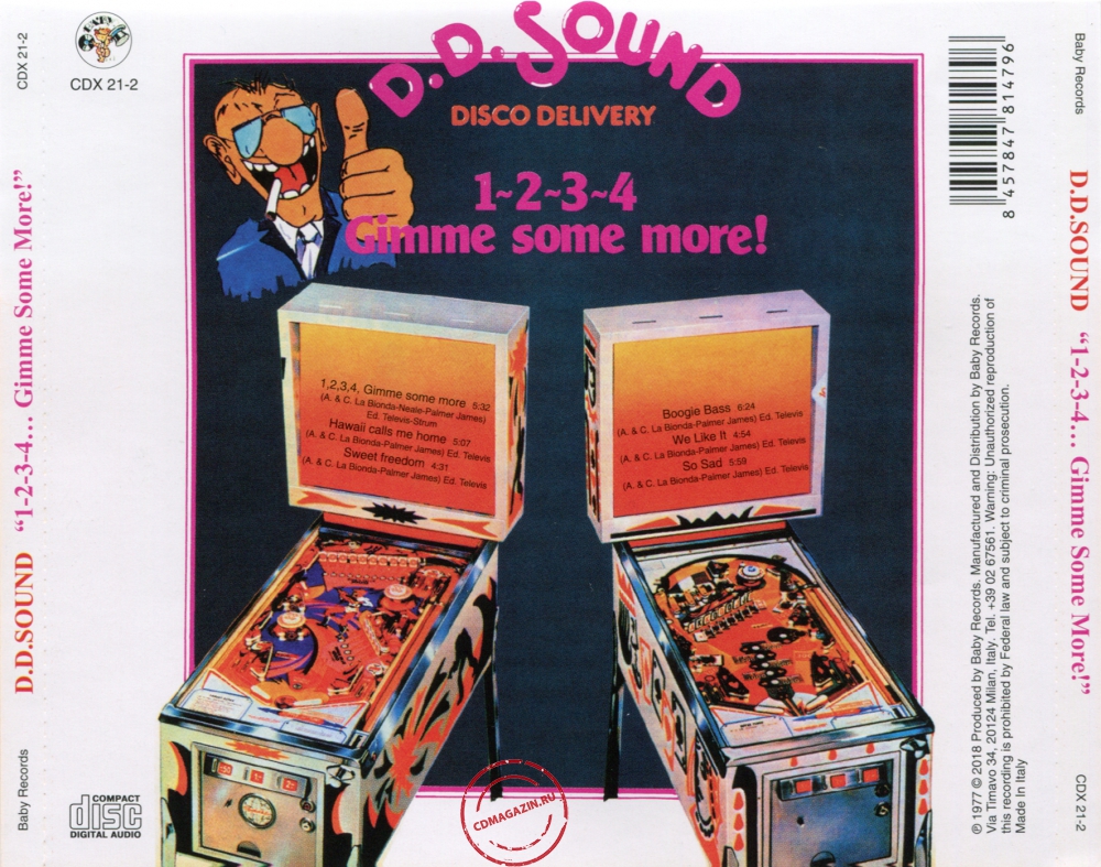 Audio CD: D.D. Sound (1977) 1-2-3-4… Gimme Some More!