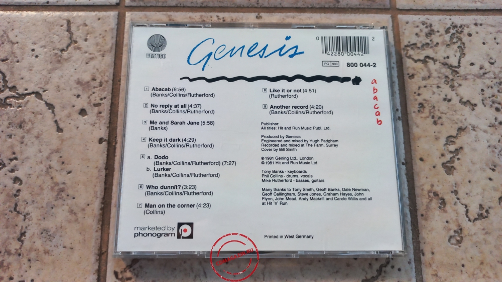 Audio CD: Genesis (1981) Abacab Audio CD: Genesis (1981) Abacab