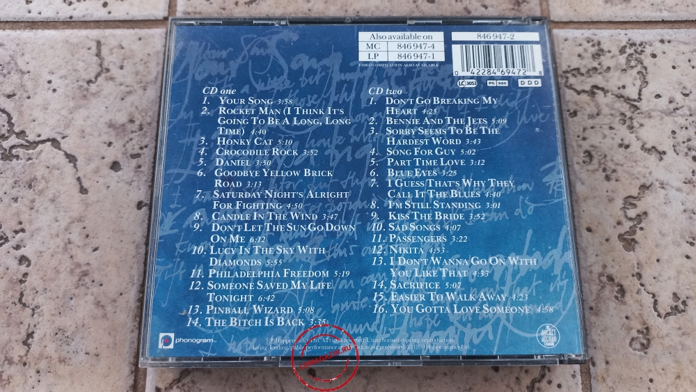 Audio CD: Elton John (1990) The Very Best Of Elton John Audio CD: Elton John (1990) The Very Best Of Elton John