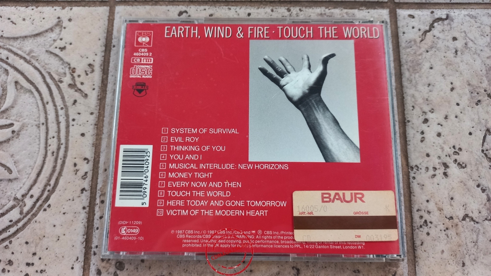 Audio CD: Earth Wind & Fire (1987) Touch The World Audio CD: Earth Wind & Fire (1987) Touch The World