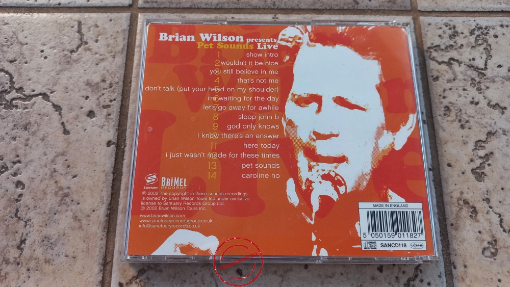 Audio CD: Brian Wilson (2002) Pet Sounds Live Audio CD: Brian Wilson (2002) Pet Sounds Live