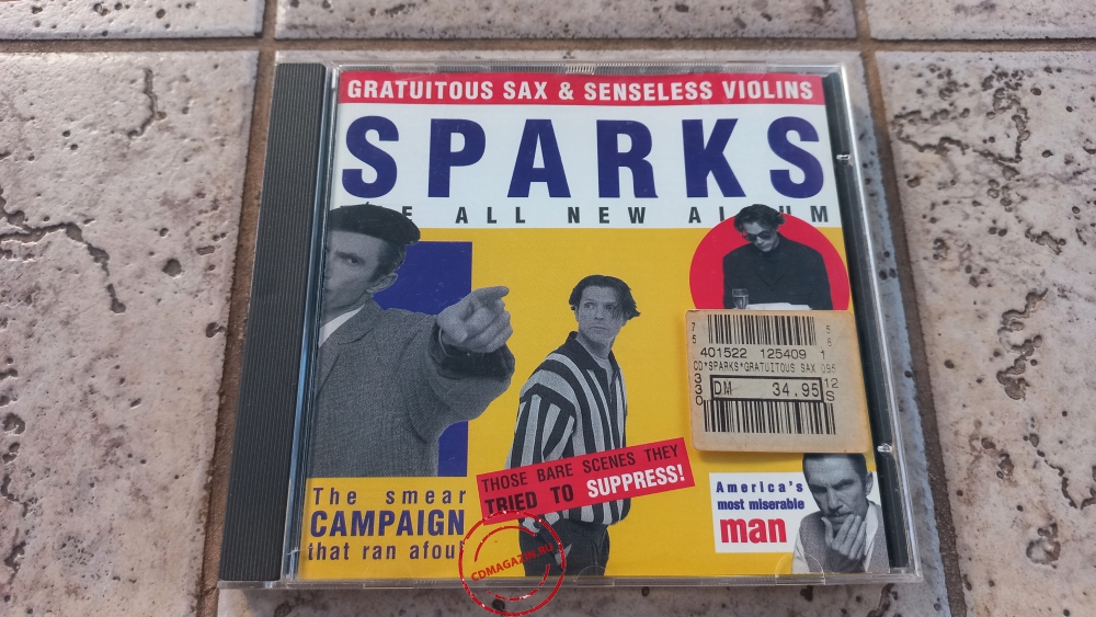 Audio CD: Sparks (1994) Gratuitous Sax & Senseless Violins Audio CD: Sparks (1994) Gratuitous Sax & Senseless Violins