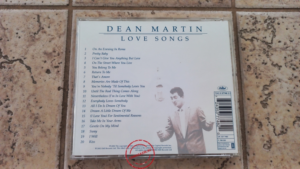 Audio CD: Dean Martin (2002) Love Songs Audio CD: Dean Martin (2002) Love Songs