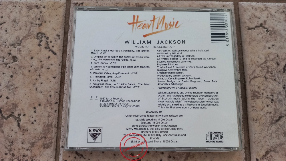 Audio CD: William Jackson (1987) Heart Music Audio CD: William Jackson (1987) Heart Music