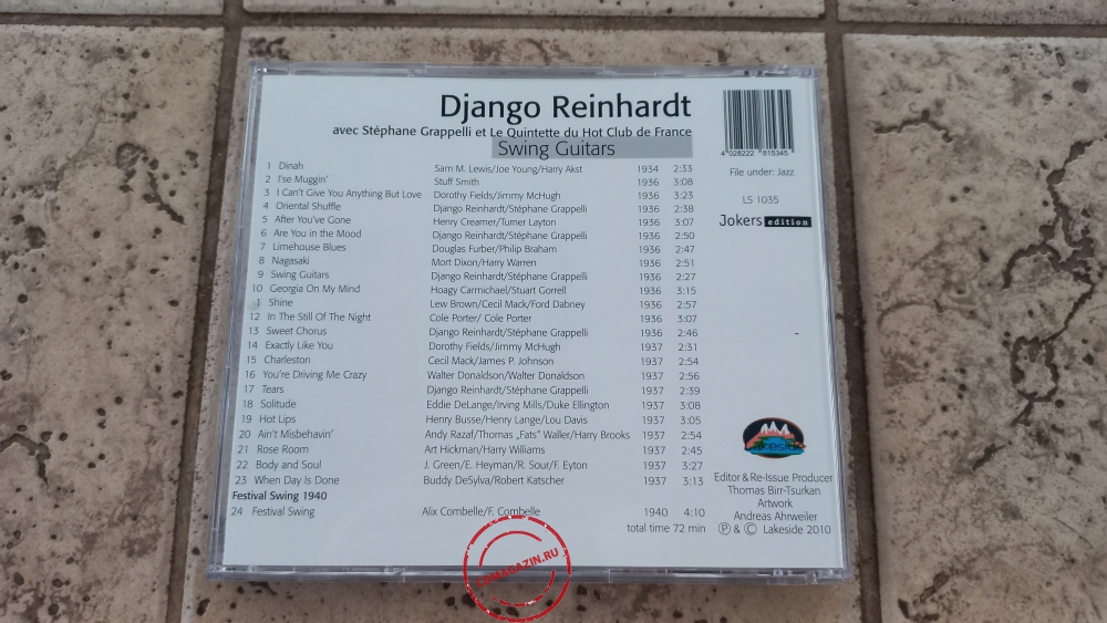 Audio CD: Django Reinhardt (2010) Swing Guitars