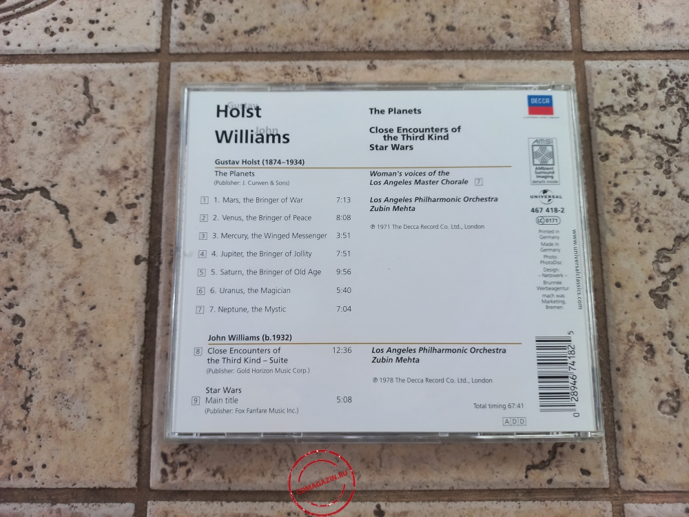 Audio CD: Gustav Holst (1971) The Planets Audio CD: Gustav Holst (1971) The Planets