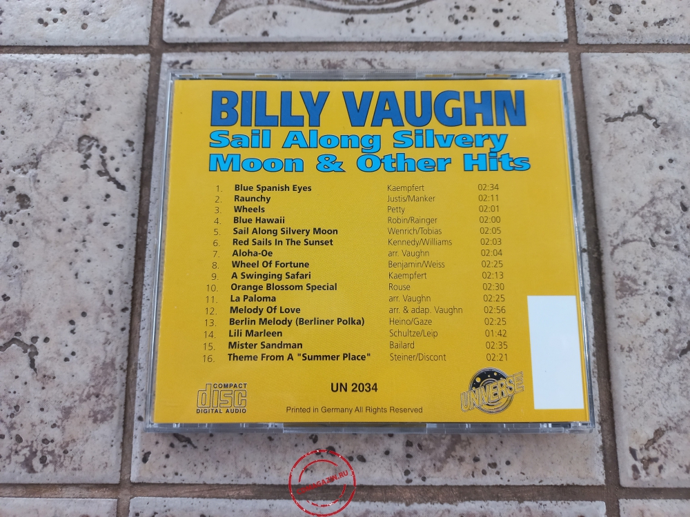 Audio CD: Billy Vaughn (1992) Sail Along Silvery Moon & Other Hits Audio CD: Billy Vaughn (1992) Sail Along Silvery Moon & Other Hits