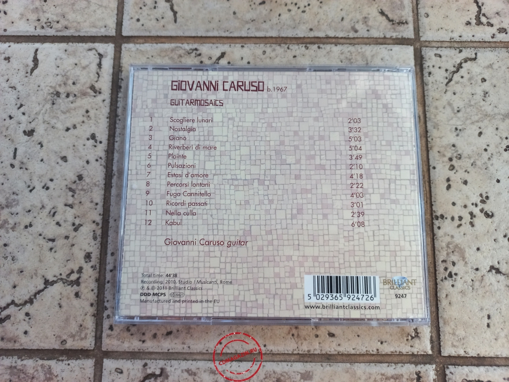 Audio CD: Giovanni Caruso (2011) Guitarmosaics Audio CD: Giovanni Caruso (2011) Guitarmosaics
