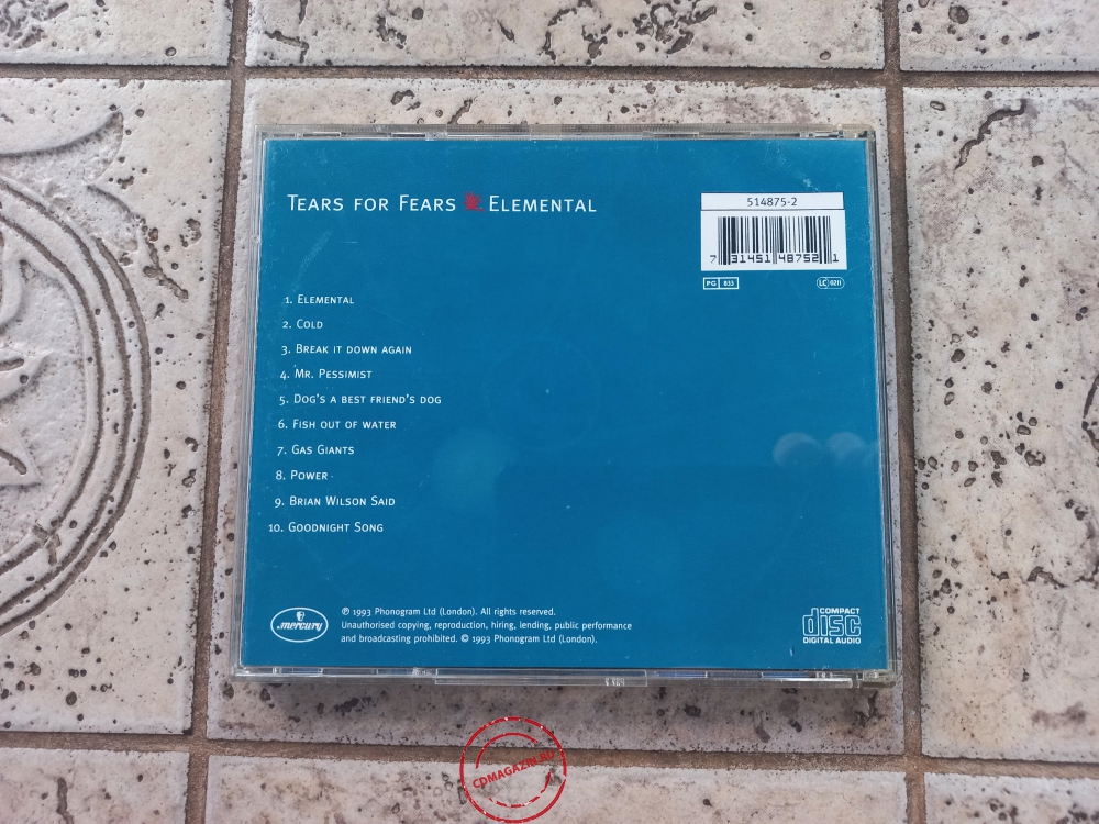 Audio CD: Tears For Fears (1993) Elemental