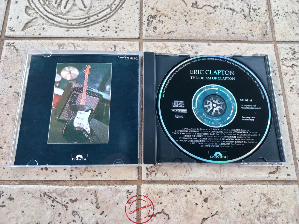 Audio CD: Eric Clapton (1994) The Cream Of Clapton Audio CD: Eric Clapton (1994) The Cream Of Clapton