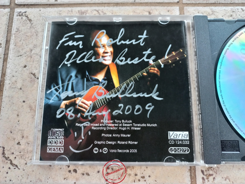 Audio CD: Tony Bulluck (2005) Imblued Audio CD: Tony Bulluck (2005) Imblued
