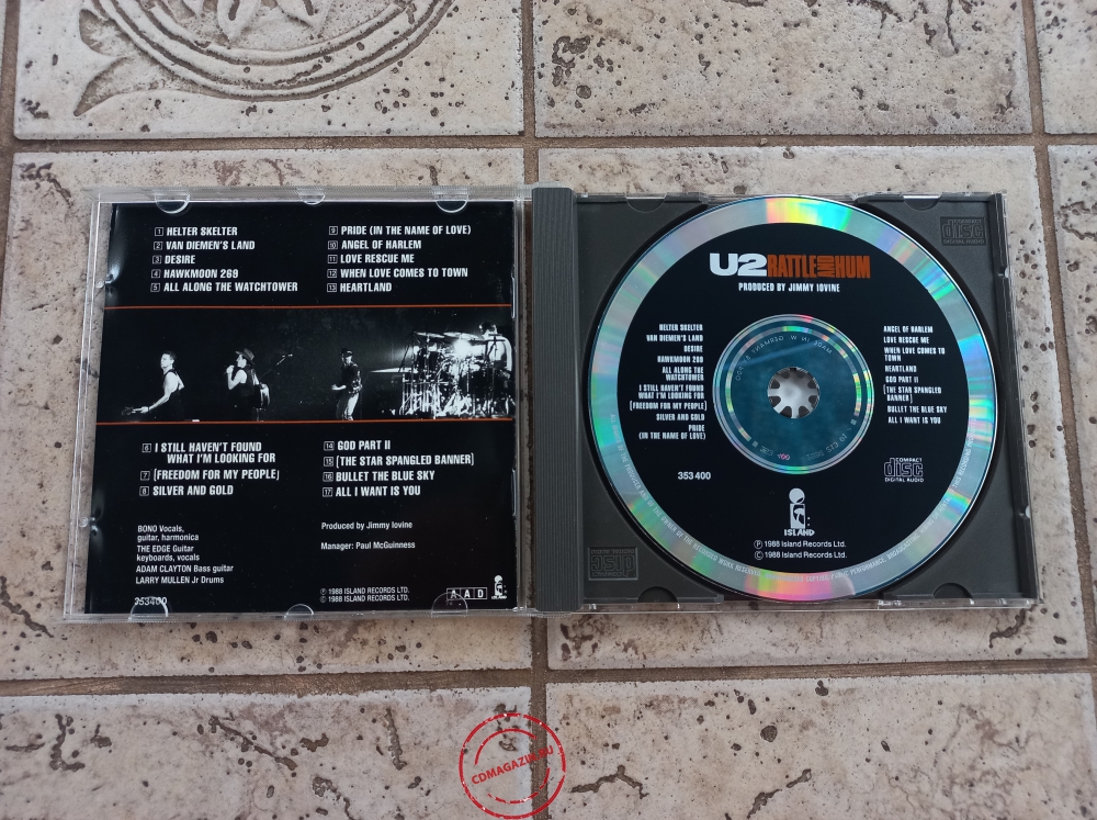 Audio CD: U2 (1988) Rattle And Hum Audio CD: U2 (1988) Rattle And Hum