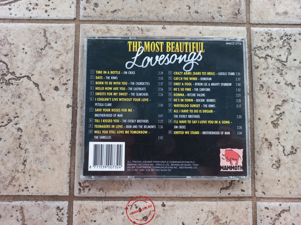 Audio CD: VA The Most Beautiful Lovesongs (1990) Same