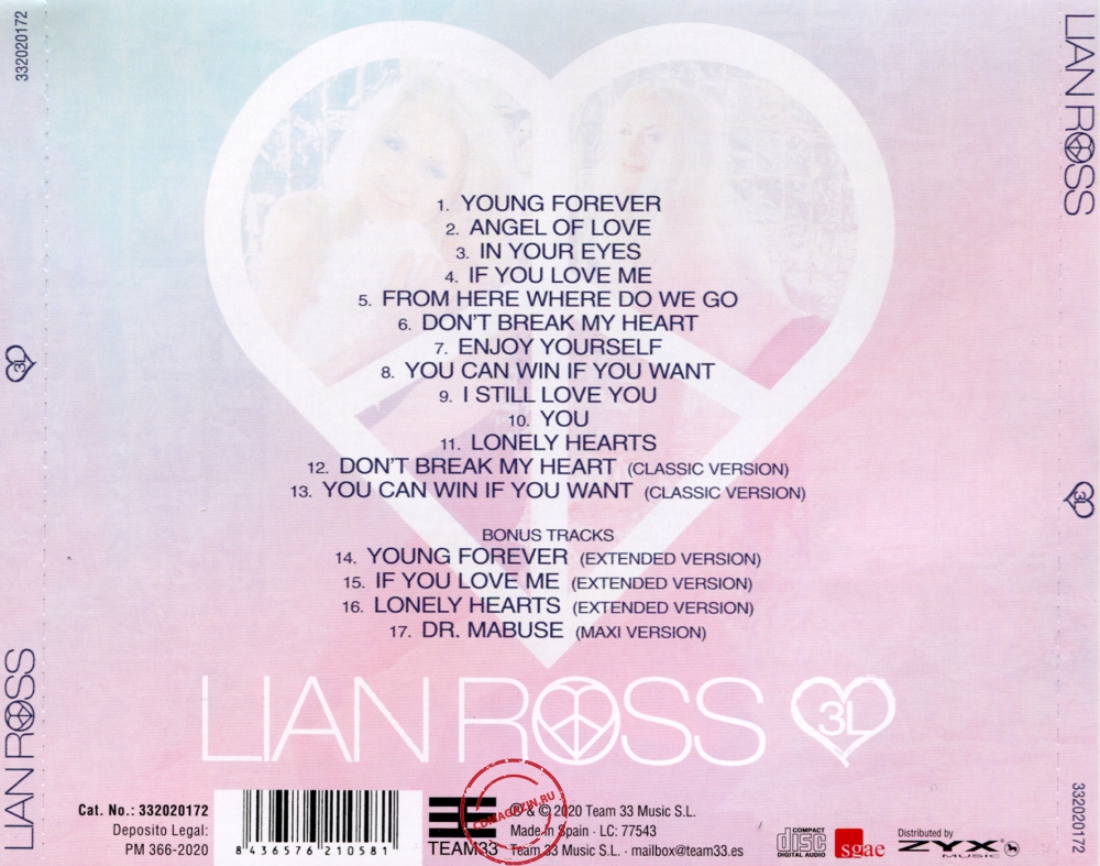 Audio CD: Lian Ross (2020) 3L