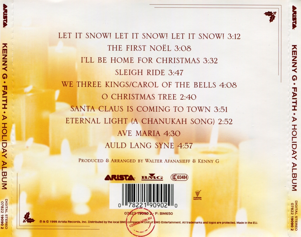 Audio CD: Kenny G (2) (1999) Faith - A Holiday Album