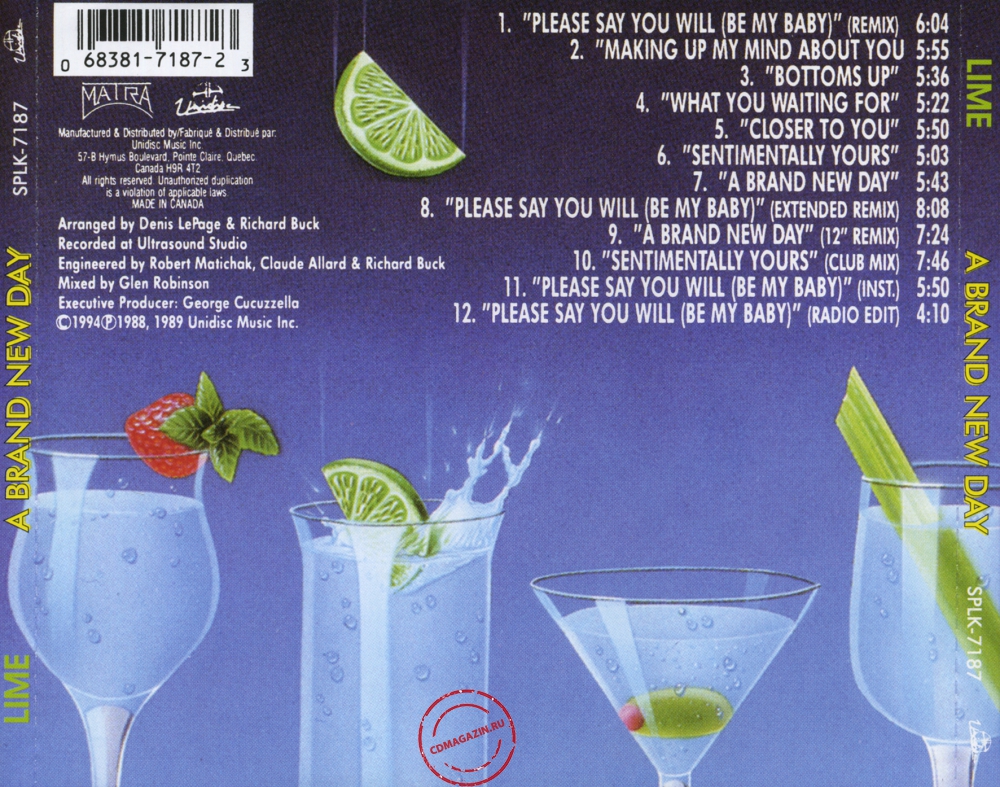 Audio CD: Lime (2) (1988) A Brand New Day