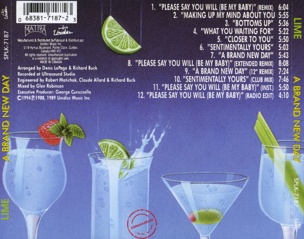 Audio CD: Lime (2) (1988) A Brand New Day Audio CD: Lime (2) (1988) A Brand New Day