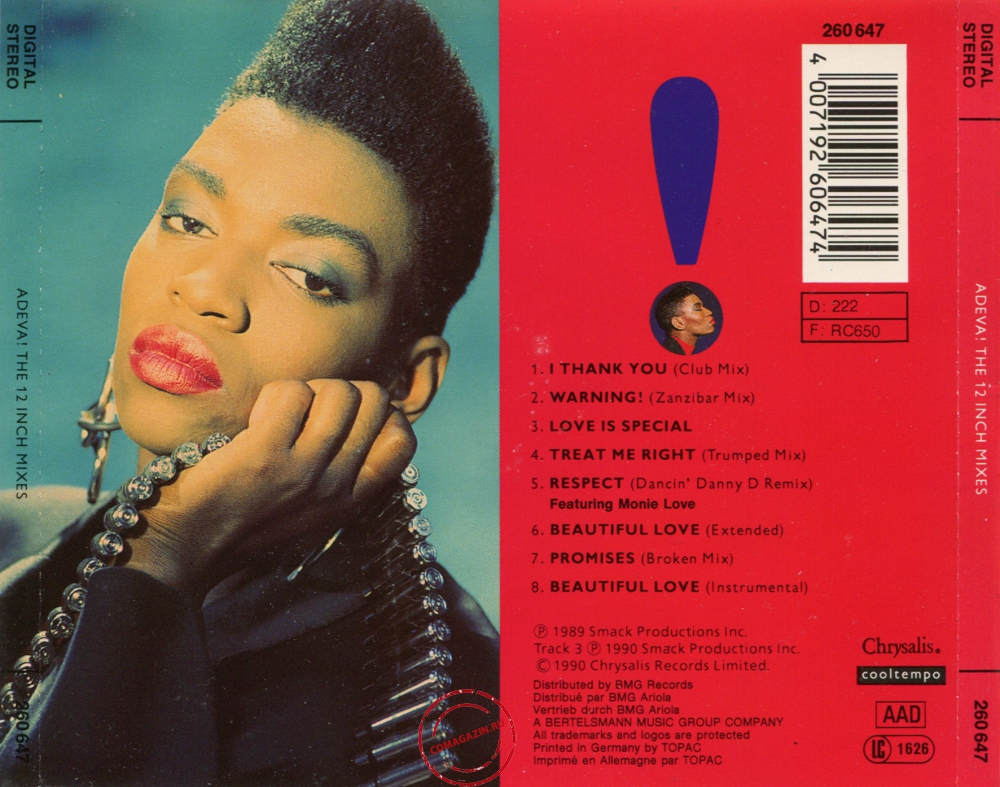 Audio CD: Adeva (1990) The 12 Inch Mixes