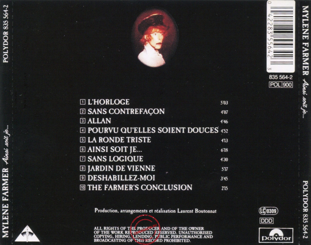 Audio CD: Mylene Farmer (1988) Ainsi Soit Je...