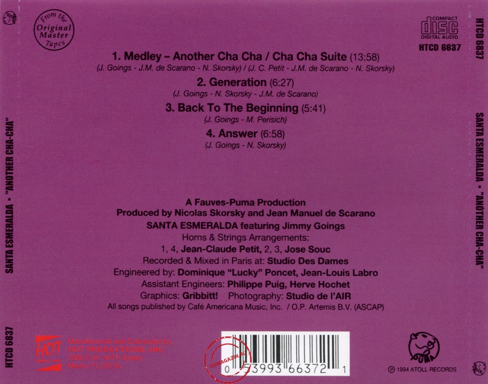 Audio CD: Santa Esmeralda (1979) Another Cha-Cha