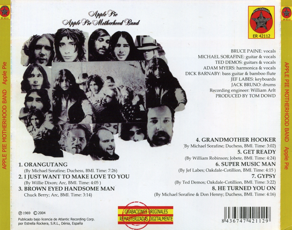 Audio CD: Apple Pie Motherhood Band (1969) Apple Pie