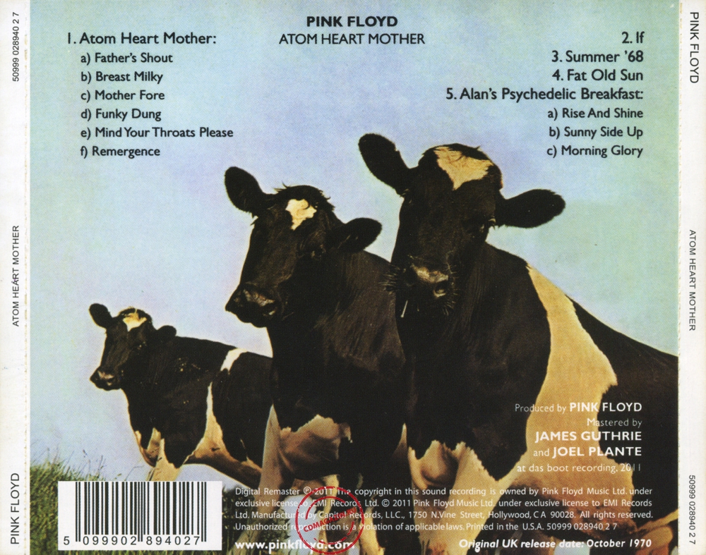 Audio CD: Pink Floyd (1970) Atom Heart Mother