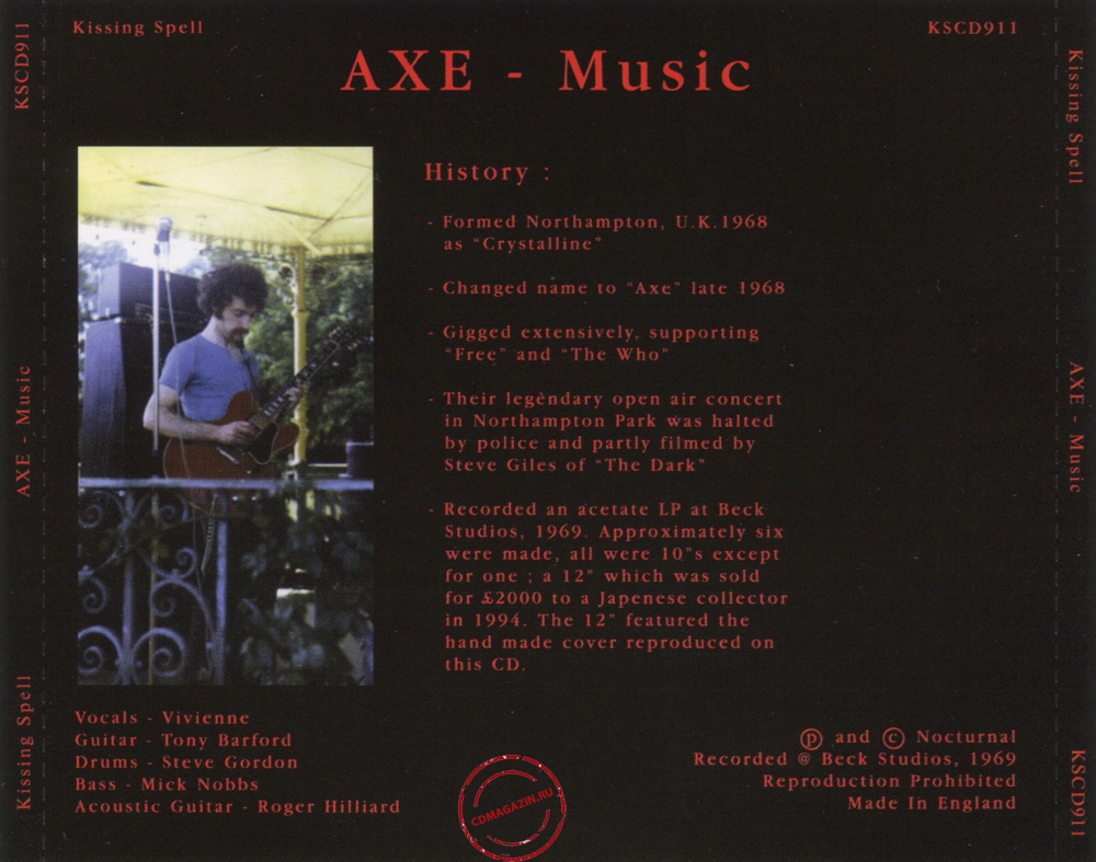 Audio CD: Axe (9) (1969) Axe Music
