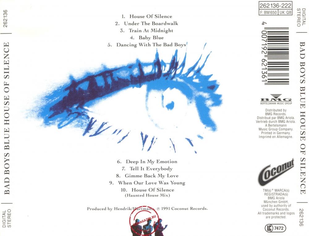 Audio CD: Bad Boys Blue (1991) House Of Silence