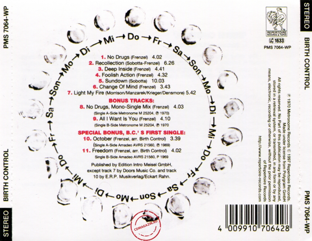Audio CD: Birth Control (1970) Birth Control Audio CD: Birth Control (1970) Birth Control