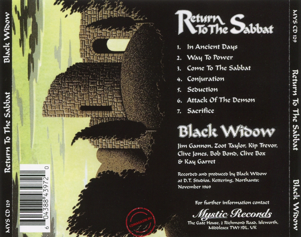 Audio CD: Black Widow (5) (1998) Return To The Sabbat