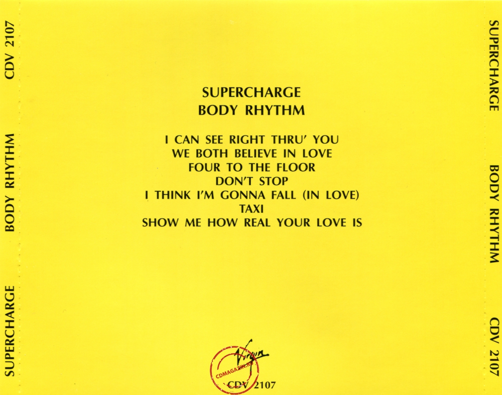 Audio CD: Supercharge (2) (1979) Body Rhythm Audio CD: Supercharge (2) (1979) Body Rhythm