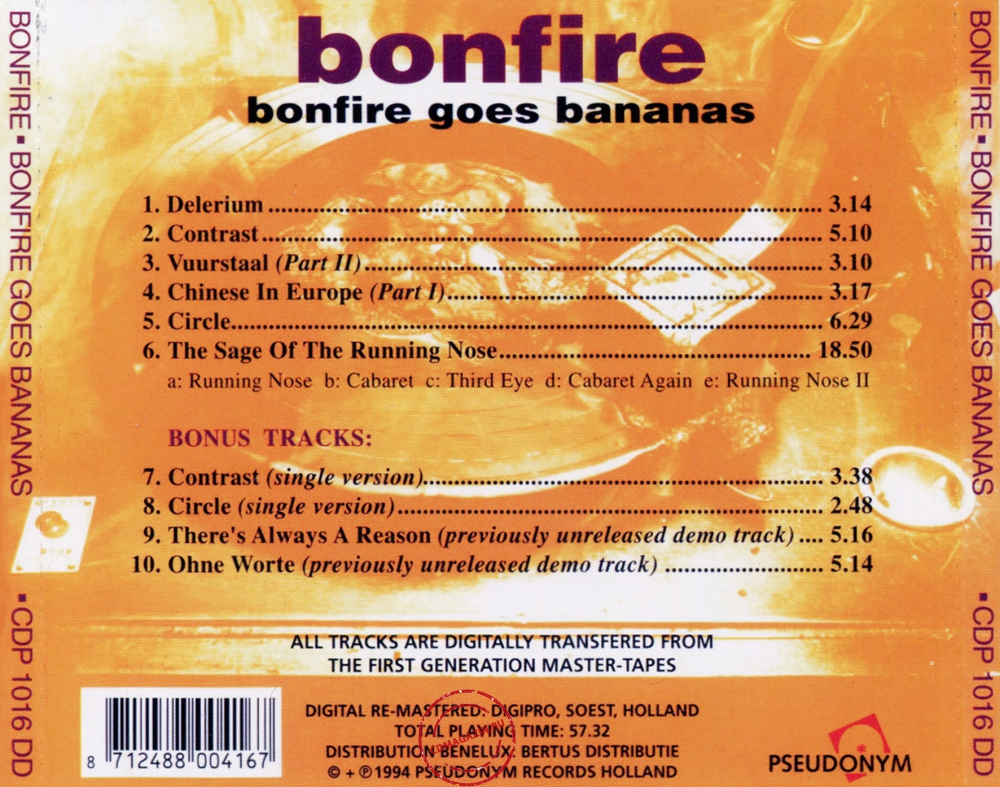 Audio CD: Bonfire (3) (1975) Bonfire Goes Bananas
