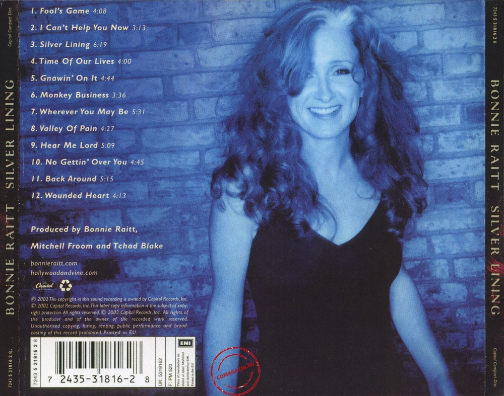Audio CD: Bonnie Raitt (2002) Silver Lining