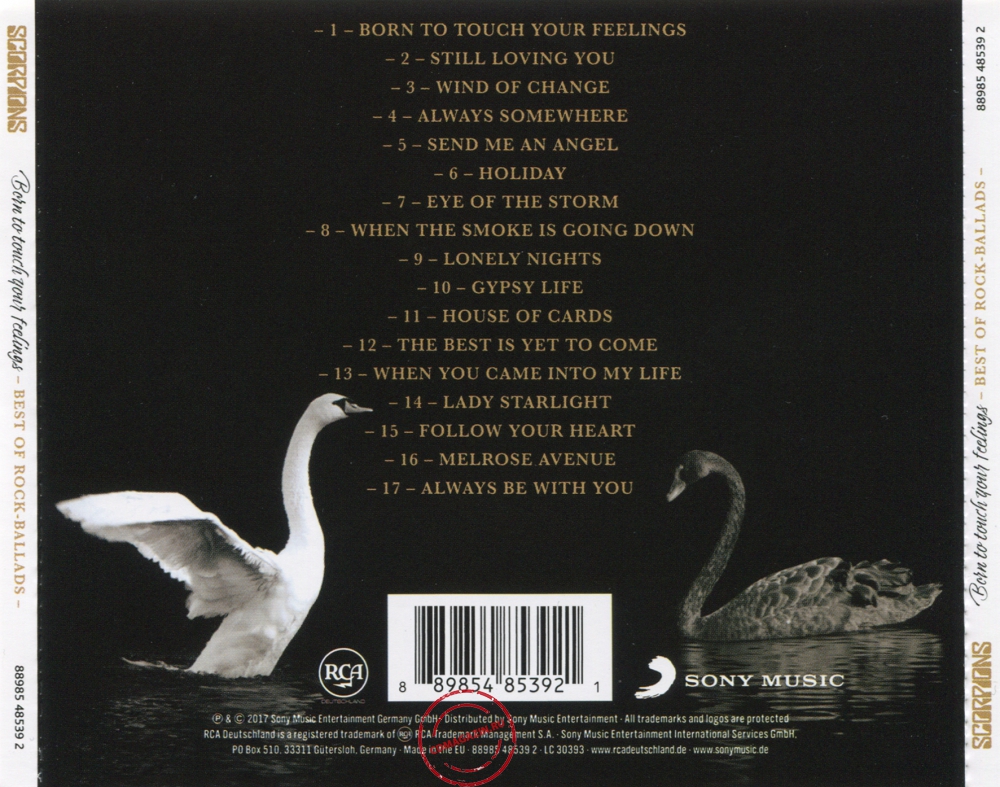 Audio CD: Scorpions (2017) Born To Touch Your Feelings - Best Of Rock Ballads Audio CD: Scorpions (2017) Born To Touch Your Feelings - Best Of Rock Ballads