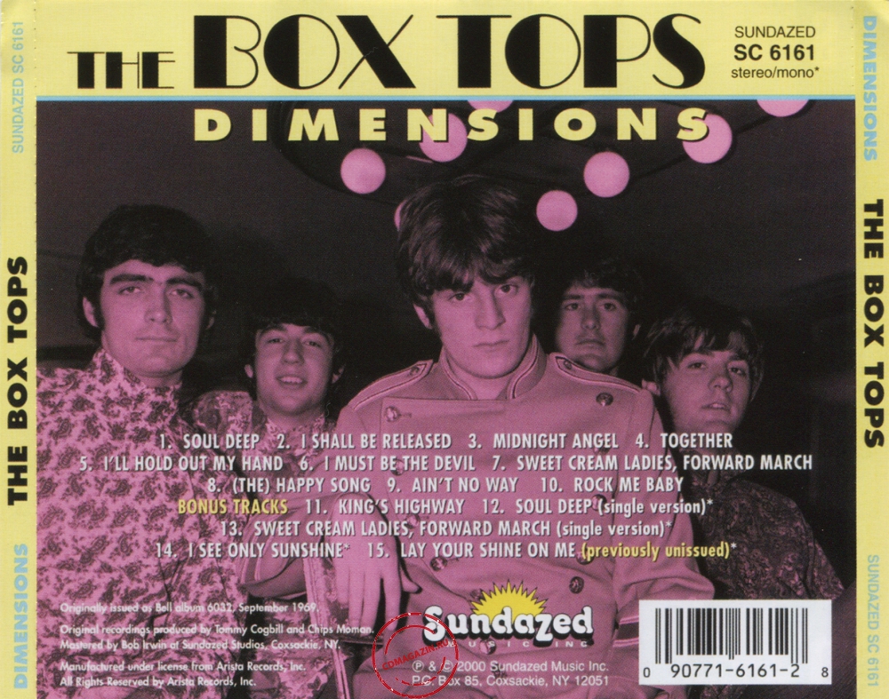 Audio CD: Box Tops (1969) Dimensions Audio CD: Box Tops (1969) Dimensions