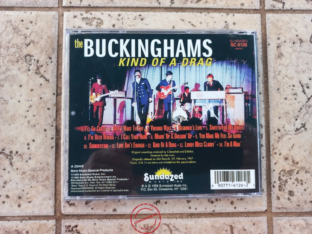 Audio CD: Buckinghams (1967) Kind Of A Drag