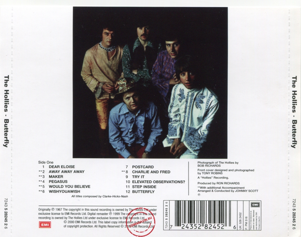 Audio CD: Hollies (1967) Butterfly Audio CD: Hollies (1967) Butterfly