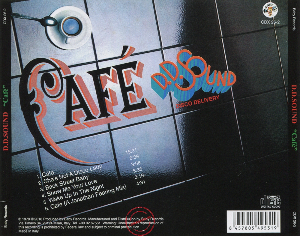 Audio CD: D.D. Sound (1978) Cafe