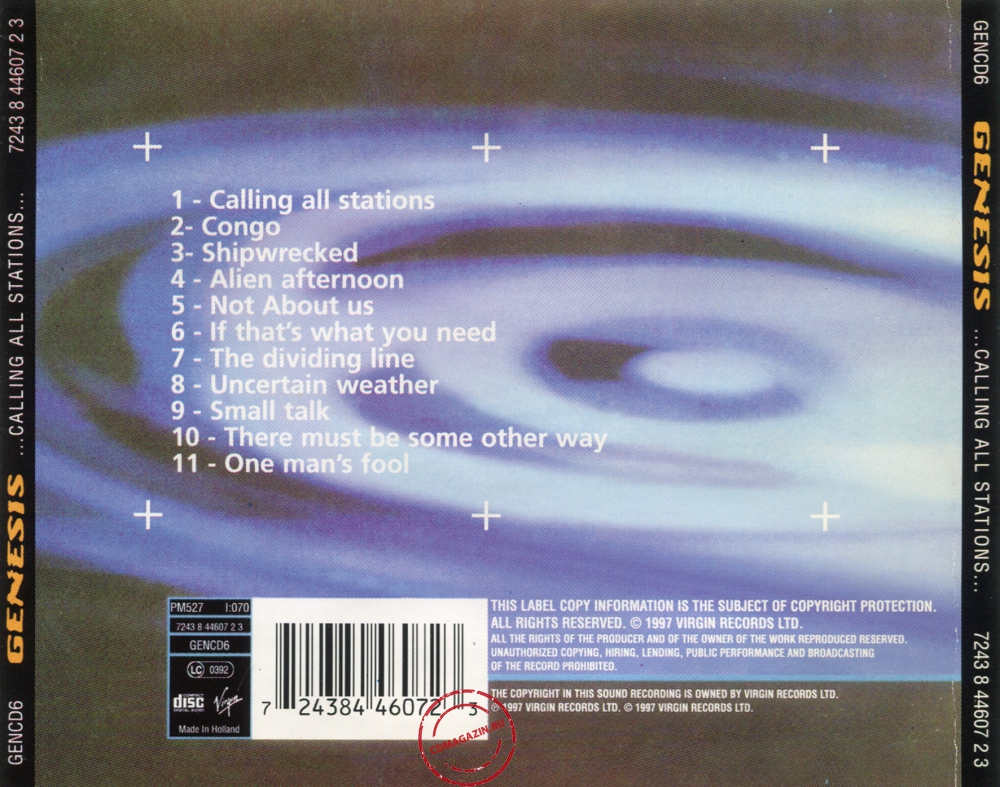 Audio CD: Genesis (1997) ...Calling All Stations...