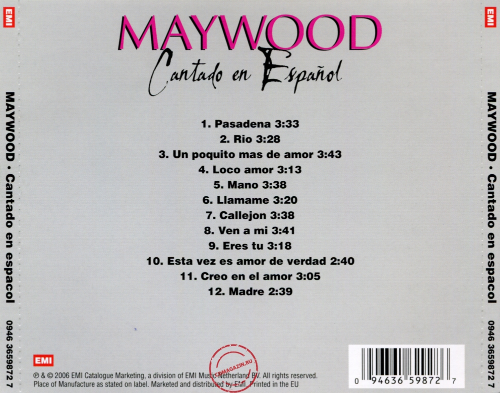 Audio CD: Maywood (1981) Cantado En Espanol