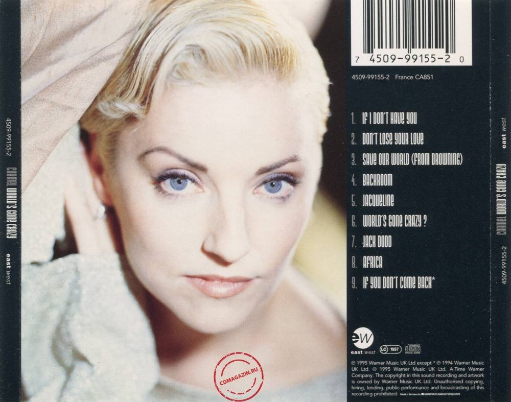 Audio CD: Carmel (2) (1995) World's Gone Crazy