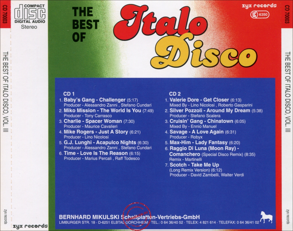 Audio CD: VA The Best Of Italo Disco (1985) Vol. 3