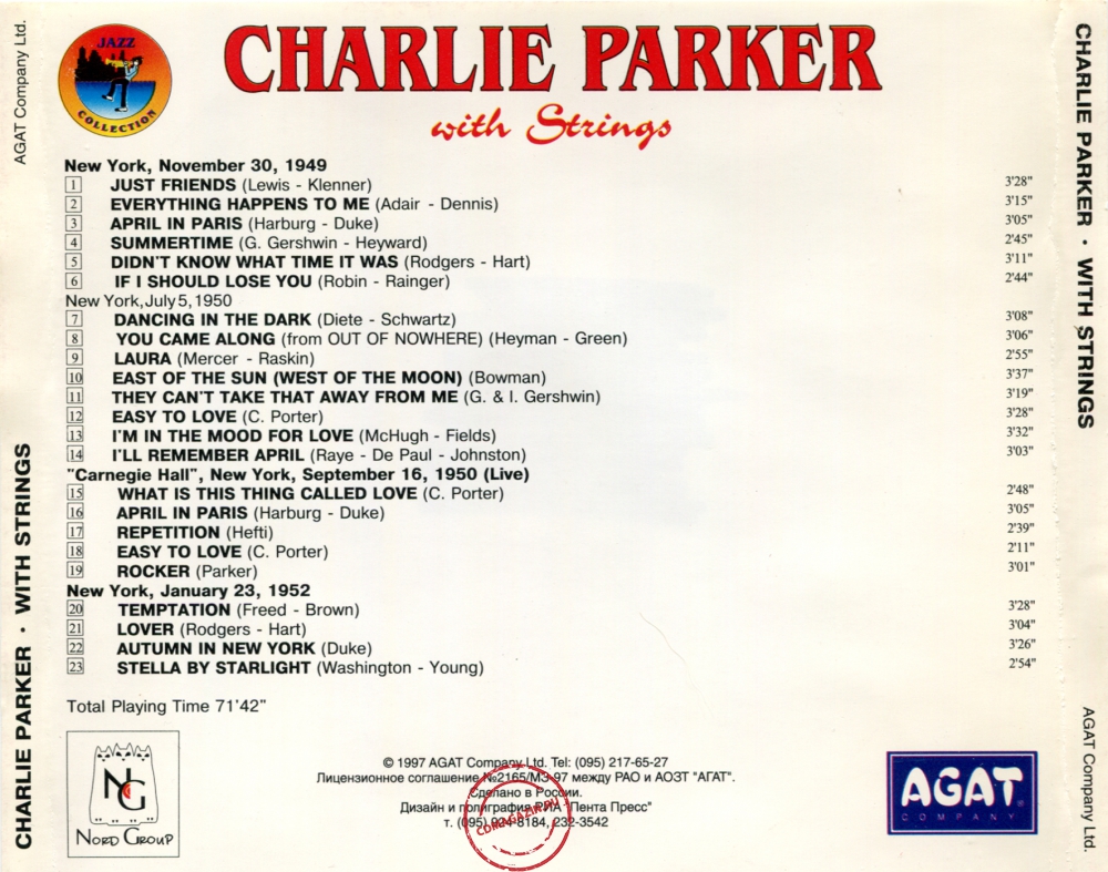 Audio CD: Charlie Parker With Strings (1955) Charlie Parker With Strings