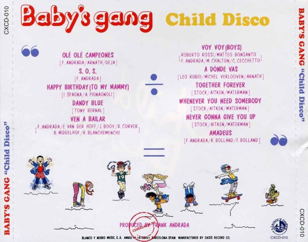 Audio CD: Baby's Gang (1989) Child Disco