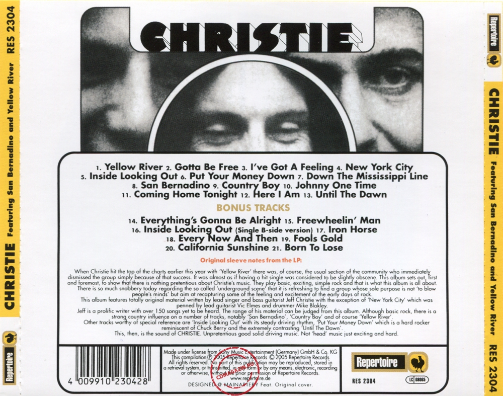 Audio CD: Christie (1970) Christie Audio CD: Christie (1970) Christie