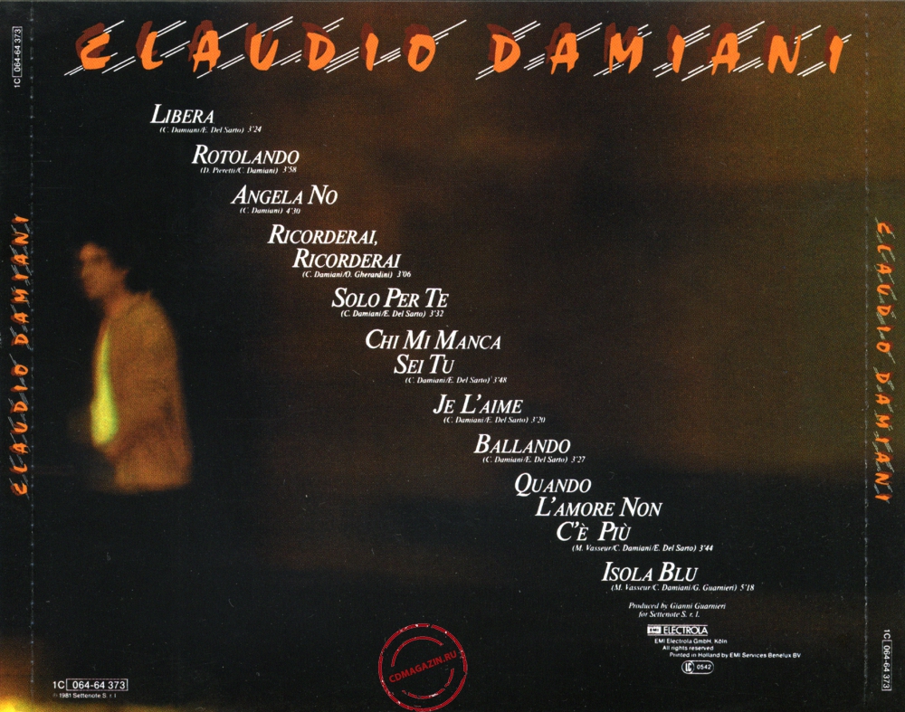 Audio CD: Claudio Damiani (1981) Claudio Damiani