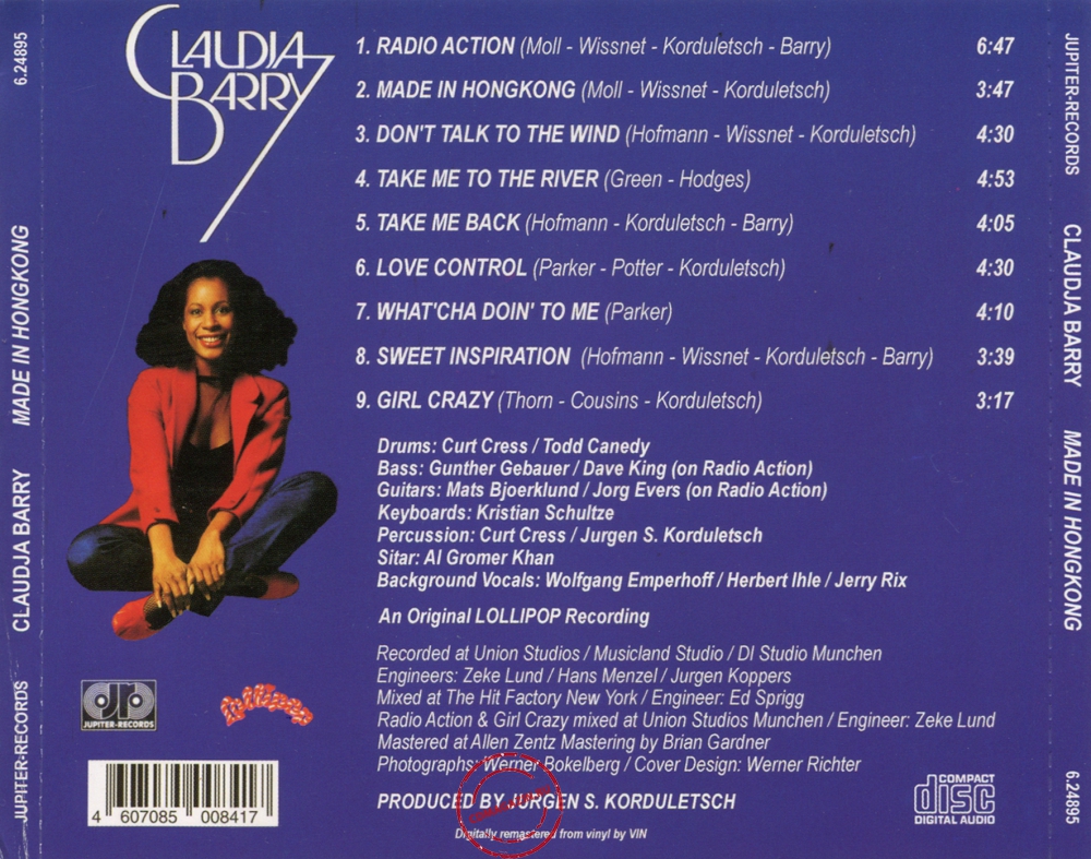 Audio CD: Claudja Barry (1981) Made In Hongkong Audio CD: Claudja Barry (1981) Made In Hongkong
