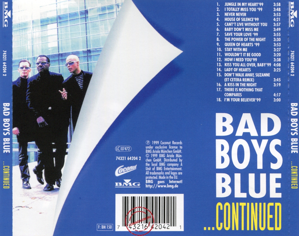Audio CD: Bad Boys Blue (1999) ...Continued