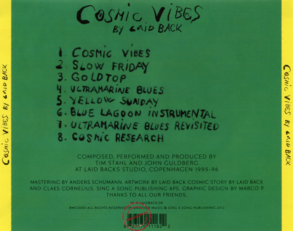 Audio CD: Laid Back (2012) Cosmic Vibes Audio CD: Laid Back (2012) Cosmic Vibes